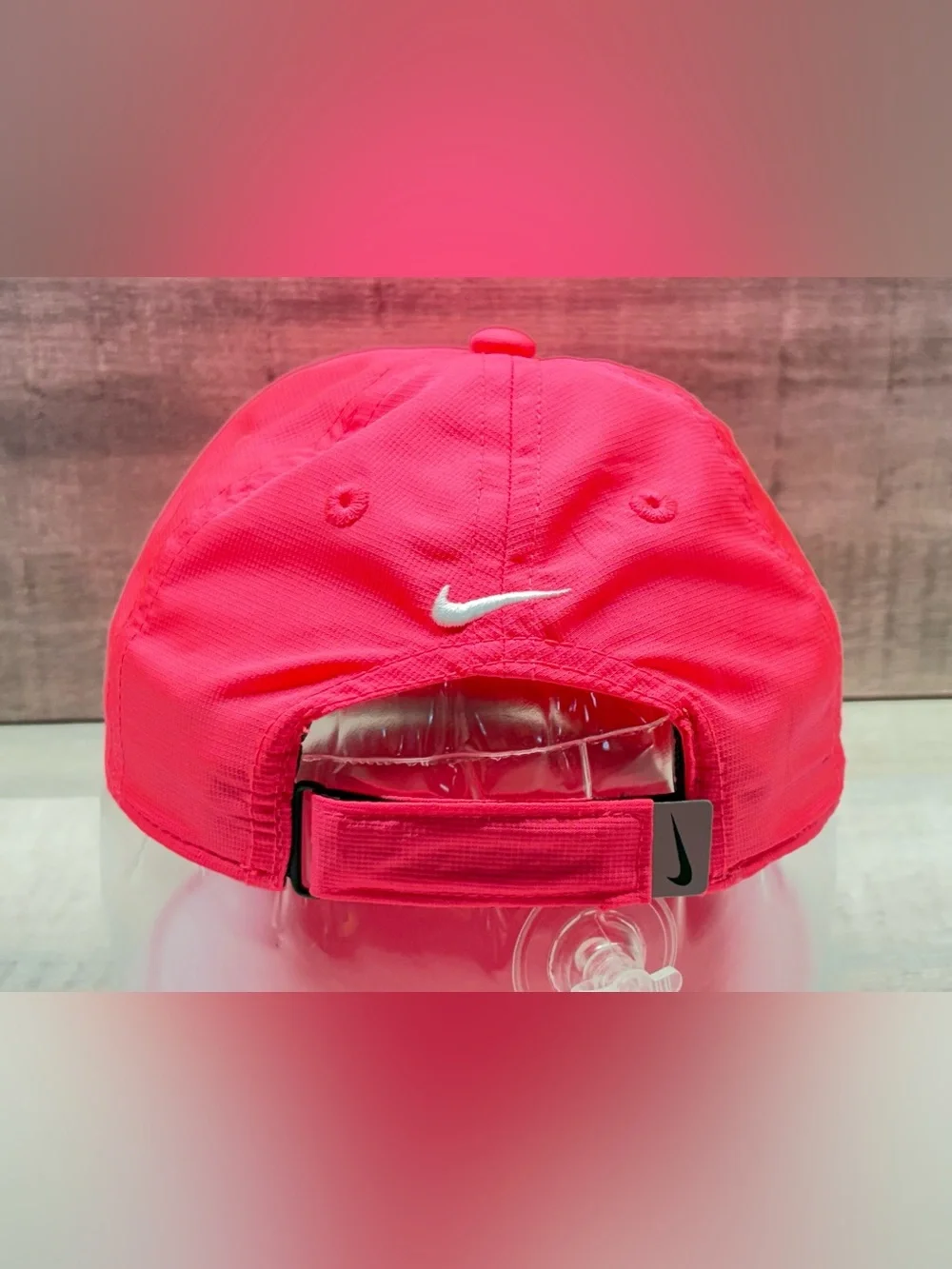 Nike Toddler Hot Pink Cap with White Swoosh - Picture 5 of 7